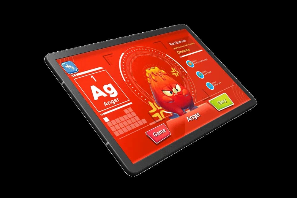 The Emotion Lab game on a tablet
